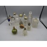 Collection of glass containers to include salt and pepper shakers