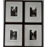 After Gilbert Browne: 4 signed limited edition etchings of Cambridge Sights to incl Darwin College