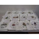 A set 12 Wedgwood picture plates of birds, all boxed with certs