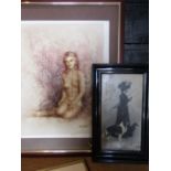 2 prints of ladies