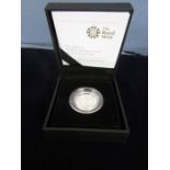 Royal Mint 2009 shield of The Royal arms £1 silver proof coin