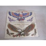 2 Unused 1980's American Eagle car sticker packs. Pack size 34cm x 70cm approx