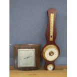 2 Wooden framed barometers