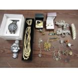 Orlando men's wristwatches and a collection of jewellery and cufflinks