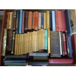 A crate of religious books along with box of various books