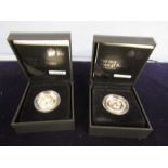 2 x Royal mint silver proof  2013 Wales £1 floral coin boxed