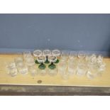 Mixed glasses to include beehive stemmed