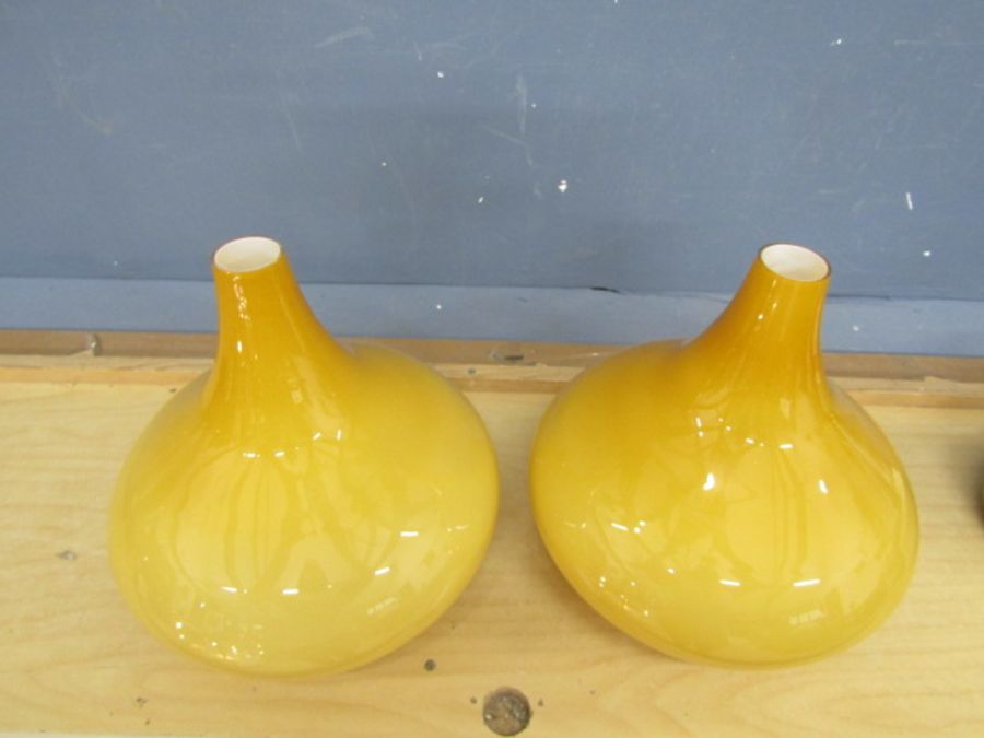 A pair 1960's cased glass lampshades 33cmH - Image 2 of 3