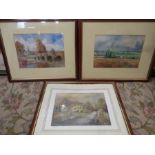 K. Buggaley watercolours of landscapes and one limited edition print