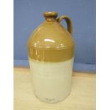 Large stoneware flagon with contents H40cm approx