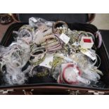 mini suitcase of costume jewellery