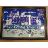 Everton F.C signed photo, with letter from club