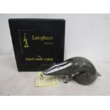 Langham Crystal (Norfolk) Badger paperweight in original box