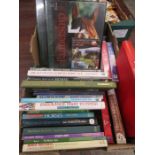 Equestrian books, dressage patterns in folder and video sets