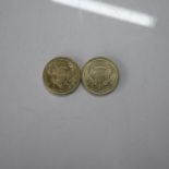 Two 1986 £2 coins