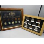 2 framed coin collections