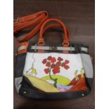 Clarice Cliff inspired handbag by Bradford Exchange with detachable strap