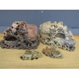 4 soapstone ornaments