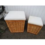 2 Wicker laundry baskets