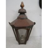 Copper wall mounted lantern
