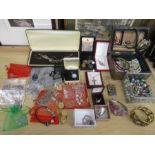 A collection of costume jewellery inc silver