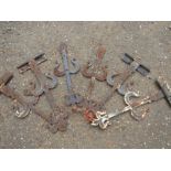 2 pairs Antique gate hinges