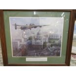 Micheal Turner unsigned open edition print 'In Remembrance' BBMF Lancaster over St. Pauls2002 60th