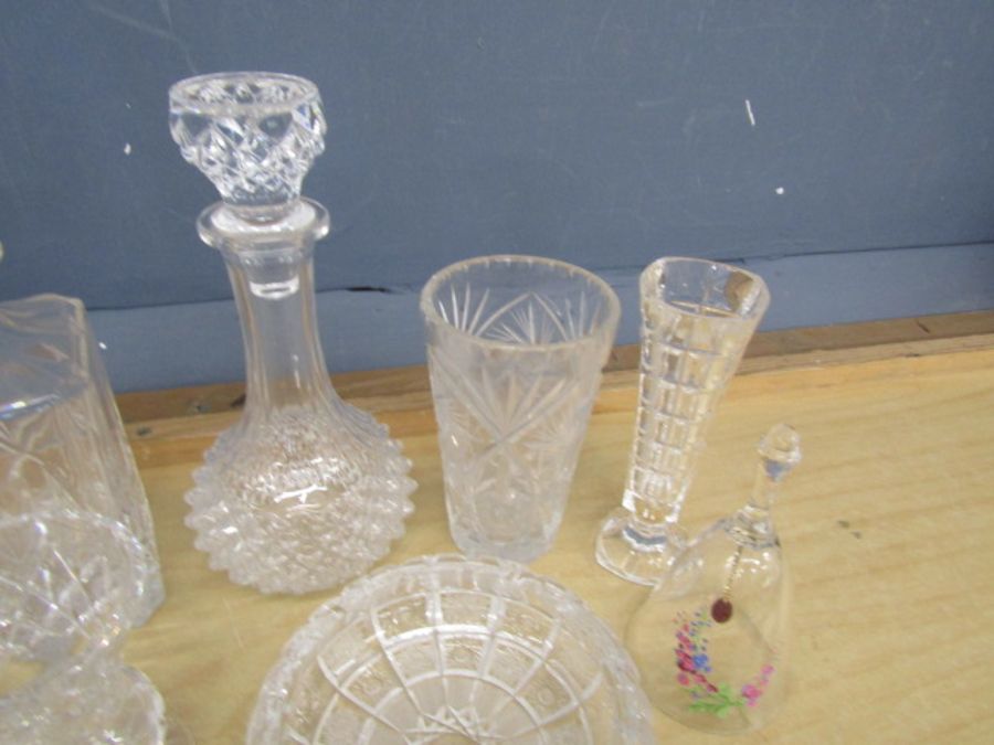 Quality cut glass decanters, vases and ashtray etc - Image 4 of 5