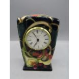 Moorcroft pottery 'Queens Choice' mantel clock  not working