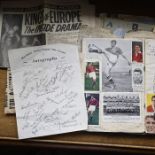 MANCHESTER UNITED 1950's BUSBY BABES AUTOGRAPHS INCLUDING NEWS CUTTINGS AND EMPHEMORA.  Scrap book
