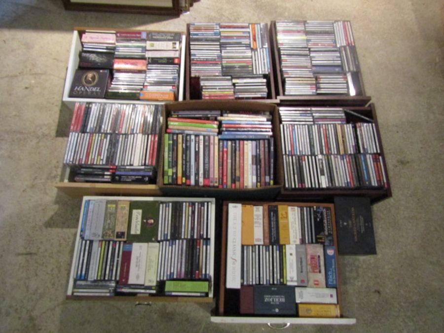 7 Drawers of classical CD's and a box of DVD's