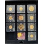 Boxed gold plated 'Historic coins of Great Britain' (10) and a 40th anniversary of decimalisation (