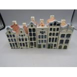 Royal Goedewaage 'poly delft' Amsterdam Keizersgracht- 6 hand painted ceramic houses