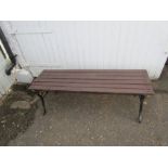Garden bench with cast iron ends L122cm approx