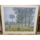 After Claude Monet Fields in spring print 82x69cm