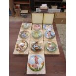 8 Boxed Reco Mother goose nursery rhymes picture plates and 2 others