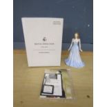 Royal Doulton The Gemstones Collection 'March Aquamarine' figurine in box