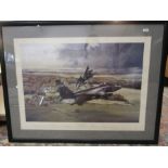 Michael Rondot ltd edition print 326/500 'Jaguars over Kilduff' multiple crew signed with fill