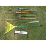 Garden tools to include forks etc