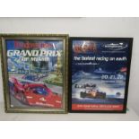 Budweiser Grand Prix Miami  advertising print and Fedex Rockingham Raceway  advertising print.