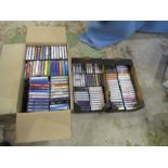 3 Boxes of CD's and cassette tapes