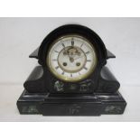 Victorian slate mantle clock by Henry Marc of Paris