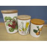 3 Portmeirion canisters