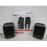 Boxed Trust speaker set and Speaker set for headphones and