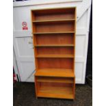 'Remploy' solid wood bookcase H205cm W93cm D39cm approx