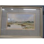 Andrew Church watercolour 'Bright Morning at Morston, 10.15am oct 31st 1981' on paper 24x14cm