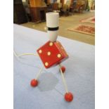 Vintage dice table lamp (plug removed)