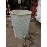 Galvanised dustbin