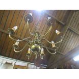 8 branch brass chandalier