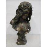 A bust of a maiden 'Le Printemps' 60cmH